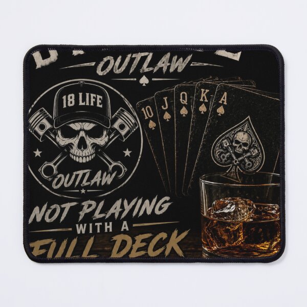 Item preview, Diesel Outlaw – Not Playing With a Full Deck | Skull, Whiskey & Royal Flush Trucker T-Shirt designed and sold by Diesel outlaw .