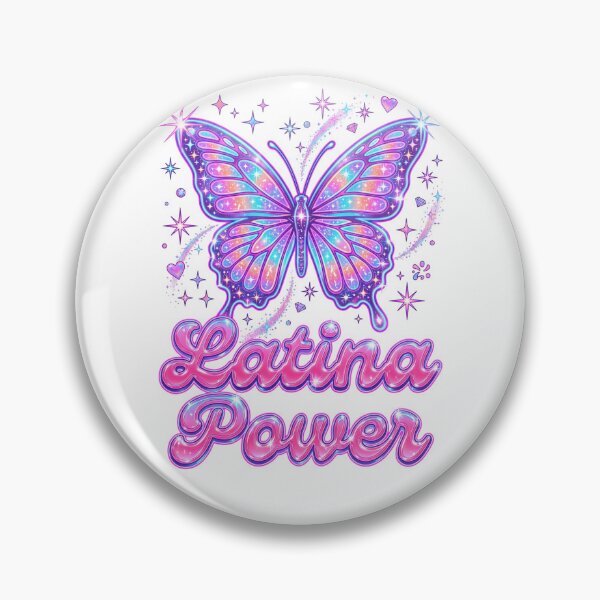 Item preview, Latina Power Y2K Sparkle Butterfly Liquid Chrome Graphic designed and sold by PictoVibe.