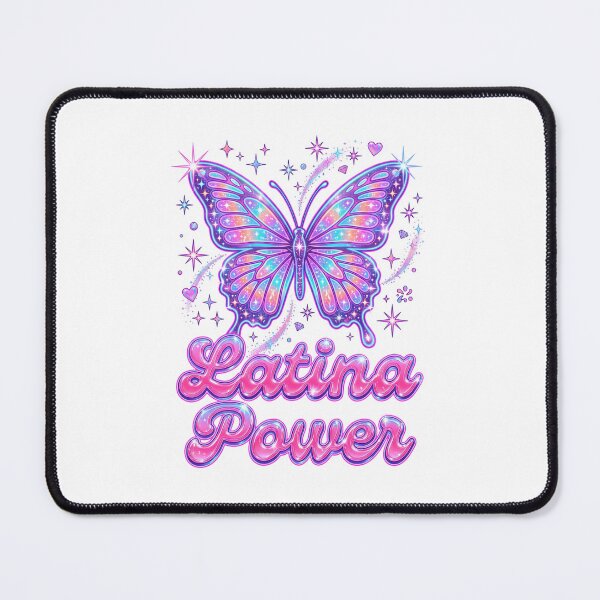 Item preview, Latina Power Y2K Sparkle Butterfly Liquid Chrome Graphic designed and sold by PictoVibe.