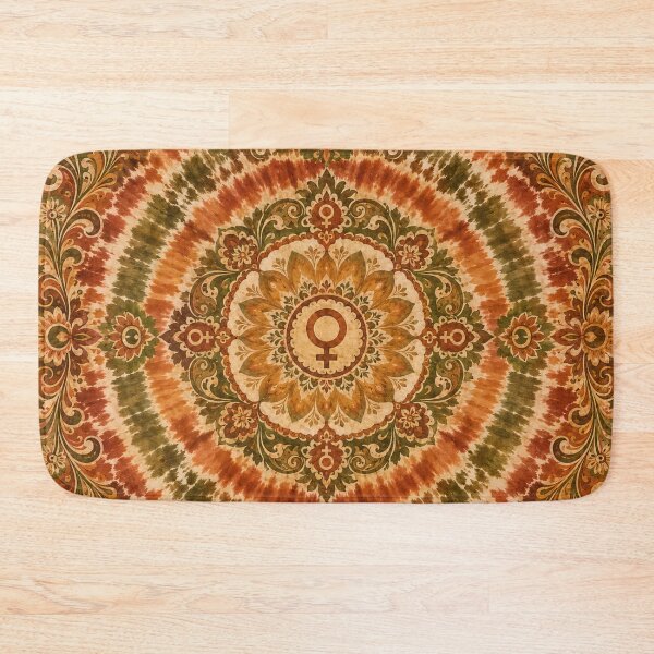 Item preview, Earth Tone Feminist Symbol Tie Dye Bohemian Collection designed and sold by PinUpPizzazz.