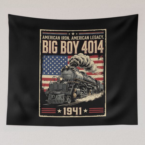 Artikelvorschau, American Iron American Legacy Big Boy 4014, Baujahr 1941, Dampflokomotive, Eisenbahnfan entworfen und verkauft von SofenArt.