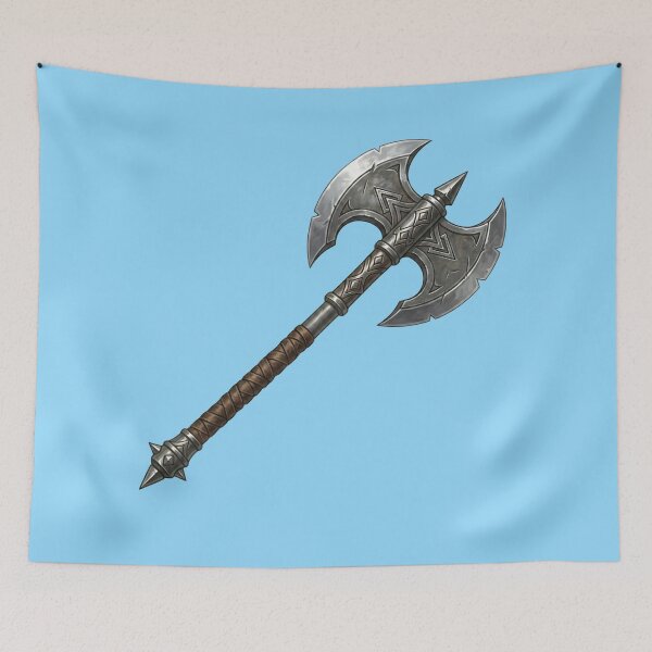 Item preview, Double-Bladed Battle Axe - Fantasy RPG Weapon designed and sold by Utopian-Magic.