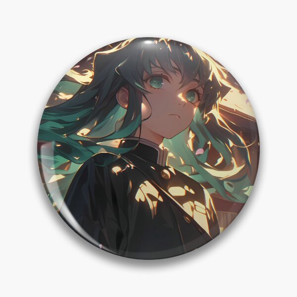 Item preview, Muichiro Tokito Demon Slayer Sakura Sunset Teal Hair designed and sold by earlobejerk.