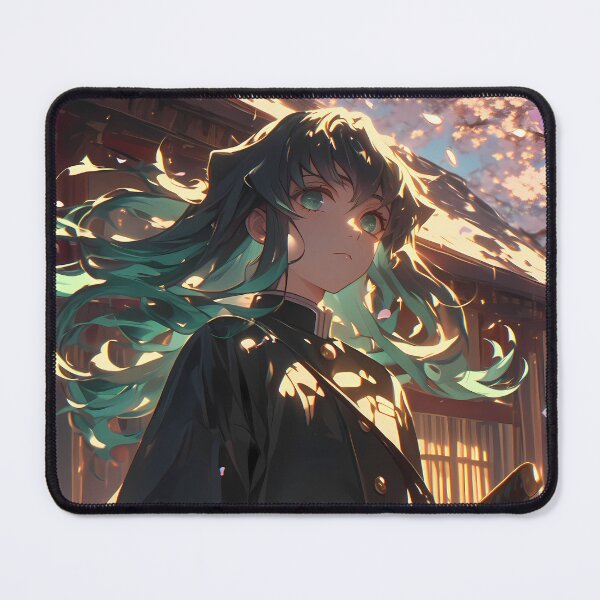 Item preview, Muichiro Tokito Demon Slayer Sakura Sunset Teal Hair designed and sold by earlobejerk.