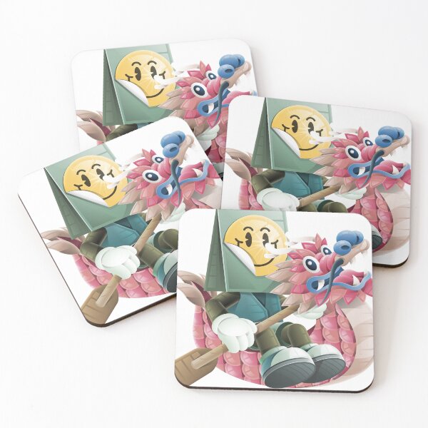 Item preview, Cartoon Character Rowing Pink Dragon Boat designed and sold by Lexkon Liu's art.