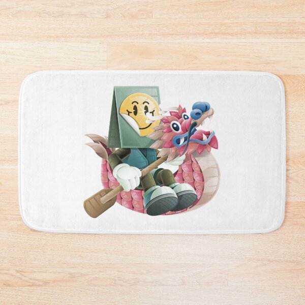 Item preview, Cartoon Character Rowing Pink Dragon Boat designed and sold by Lexkon Liu's art.