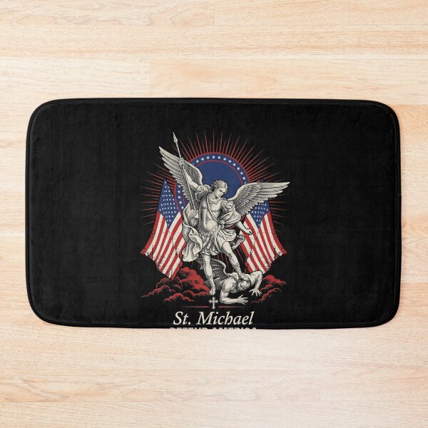 Item preview, Saint Michael Defend America American Patriot Christian Archangel designed and sold by SofenArt.