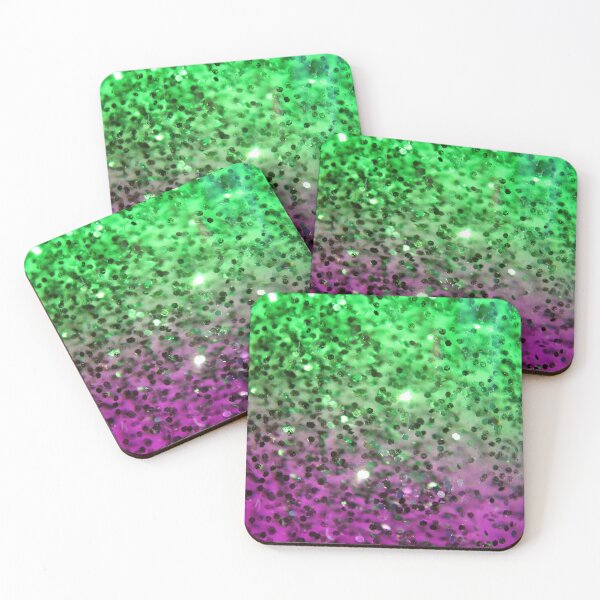 Item preview, Sparkling Green and Purple Glitter Ombre Background designed and sold by 27Tammy27.