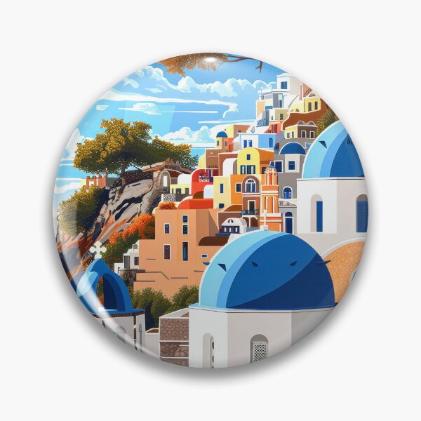 Item preview, Santorini Island Greece Breathtaking Cliffside Scenic Digital Art  designed and sold by DEC02.