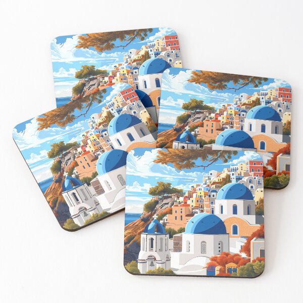 Item preview, Santorini Island Greece Breathtaking Cliffside Scenic Digital Art designed and sold by DEC02.