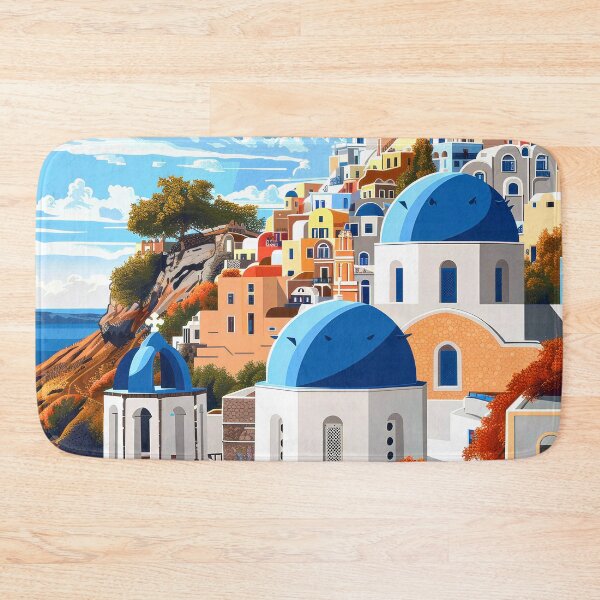Item preview, Santorini Island Greece Breathtaking Cliffside Scenic Digital Art  designed and sold by DEC02.