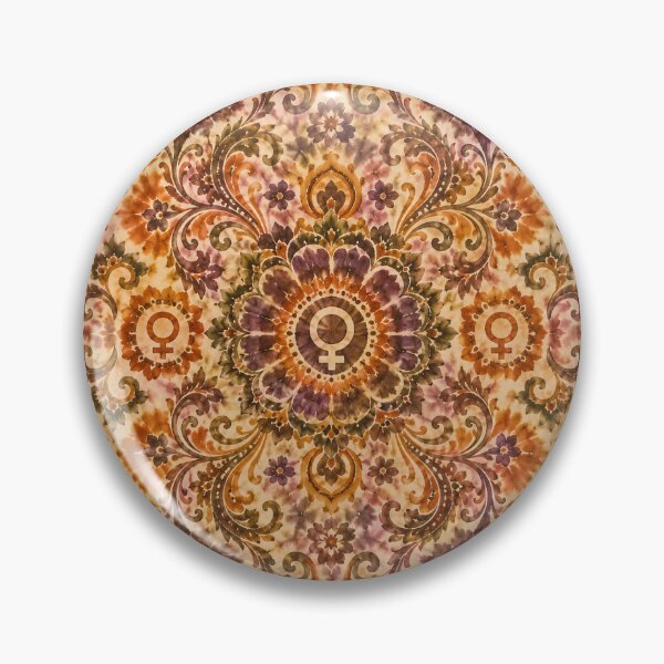 Item preview, Earth Tone Feminist Symbol Tie Dye Bohemian Collection designed and sold by PinUpPizzazz.