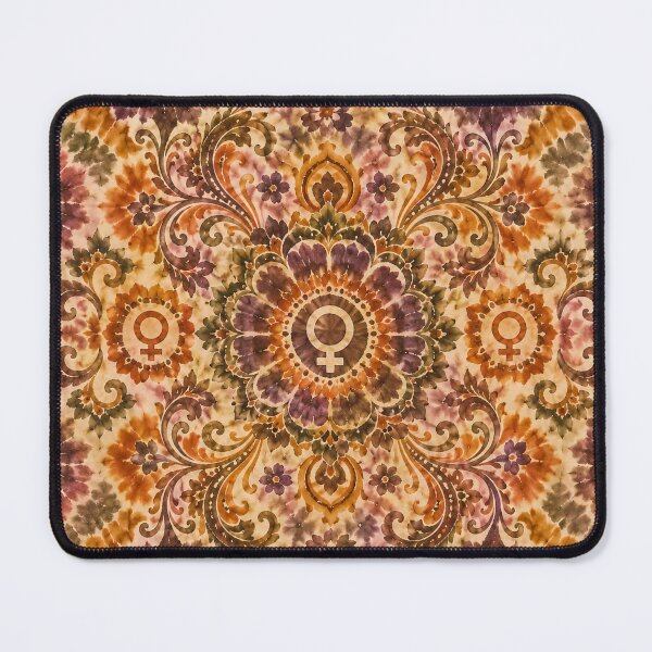 Item preview, Earth Tone Feminist Symbol Tie Dye Bohemian Collection designed and sold by PinUpPizzazz.