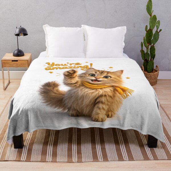 Item preview, You’re Amazing Golden Kitten Greeting designed and sold by BlissBlvdShop.