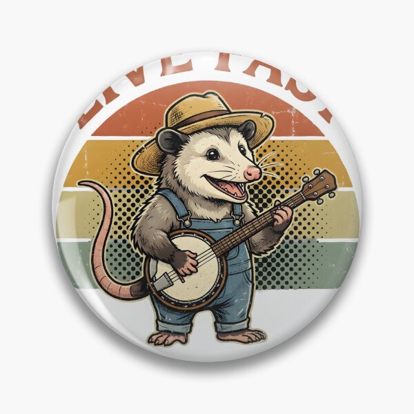 Item preview, Live Fast Eat Trash Banjo Opossum Vintage Retro designed and sold by FunkPrint.