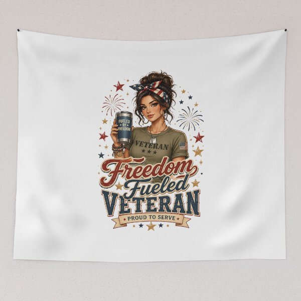 Item preview, Freedom Fueled Veteran | 4th of July designed and sold by Katybmadeit.