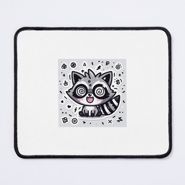 Item preview, Kawaii Feral Mode Raccoon Sticker designed and sold by PastelPawsArt.