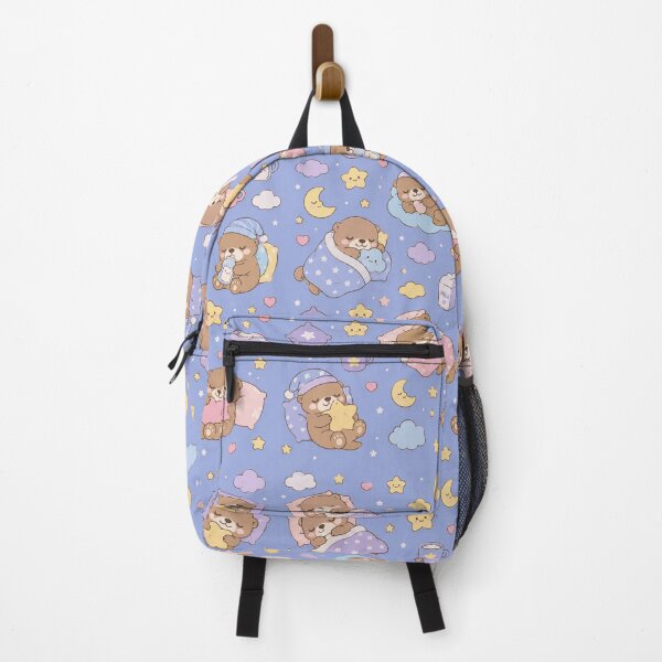 Item preview, Sleepy Otter Starry Night Kawaii Pattern designed and sold by Soft Berry Studio.