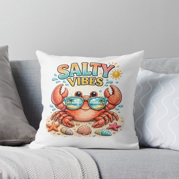 Item preview, Salty Vibes Colorful Crab designed and sold by ShopVelona.
