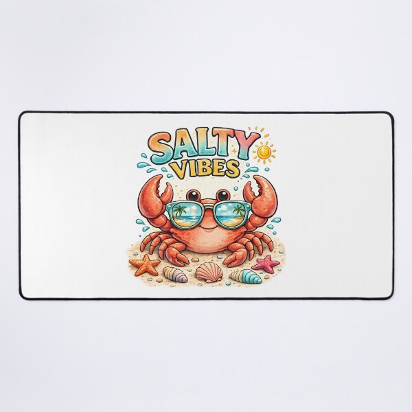 Item preview, Salty Vibes Colorful Crab designed and sold by ShopVelona.