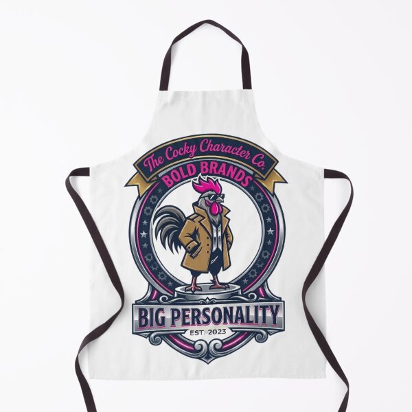 Item preview, The Cocky Character Co. Big Personality Rooster Emblem designed and sold by CockyCharacters.