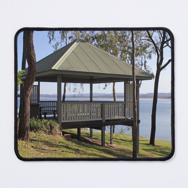 Item preview, Tranquil Lake Awoonga Picnic Gazebo Landscape designed and sold by 27Tammy27.