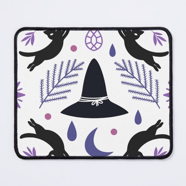 Item preview, Witch Hat & Black Cat Pattern – Celestial Witchcore Halloween Design designed and sold by RJACreative.