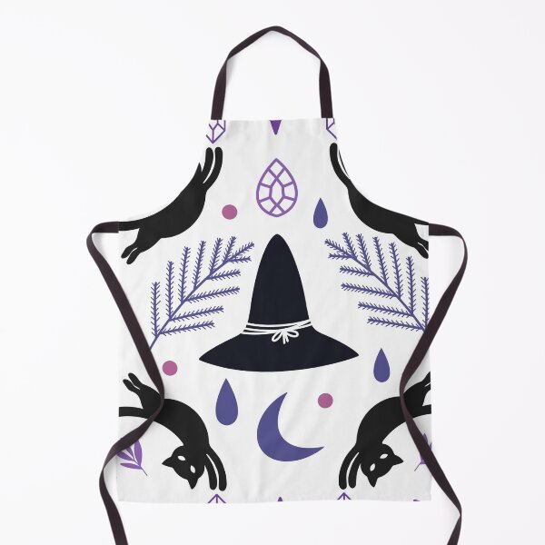 Item preview, Witch Hat & Black Cat Pattern – Celestial Witchcore Halloween Design designed and sold by RJACreative.