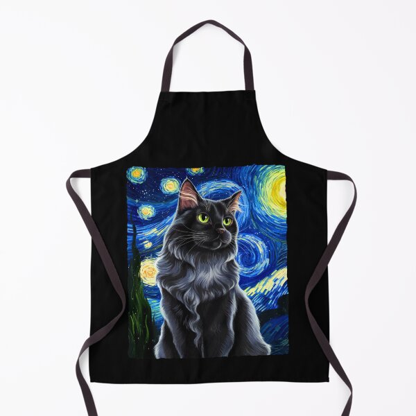 Item preview, Cat Starry Night Van Gogh Cat for Cat Mom Cat Dad Cat Lover designed and sold by Littermin.