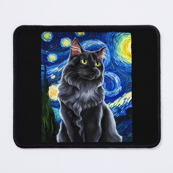 Item preview, Cat Starry Night Van Gogh Cat for Cat Mom Cat Dad Cat Lover designed and sold by Littermin.