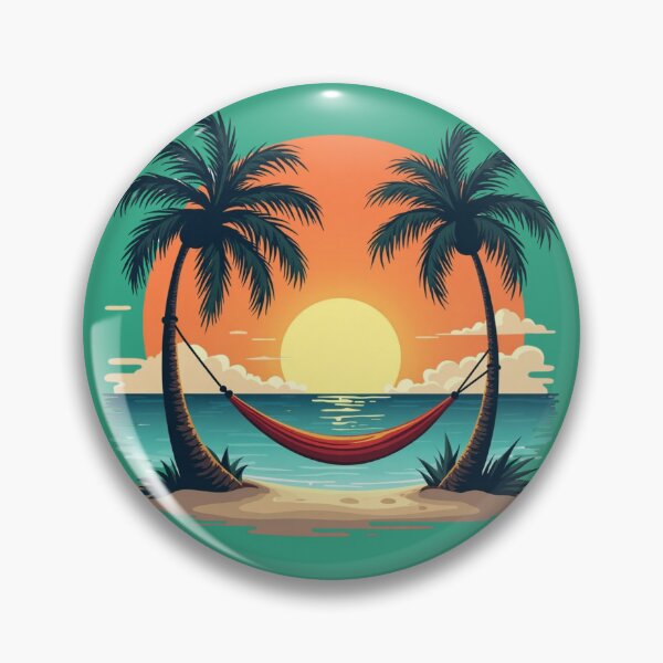 Item preview, Tropical Island Hammock Sunset Paradise designed and sold by piketo.