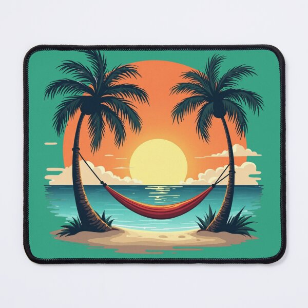 Item preview, Tropical Island Hammock Sunset Paradise designed and sold by piketo.