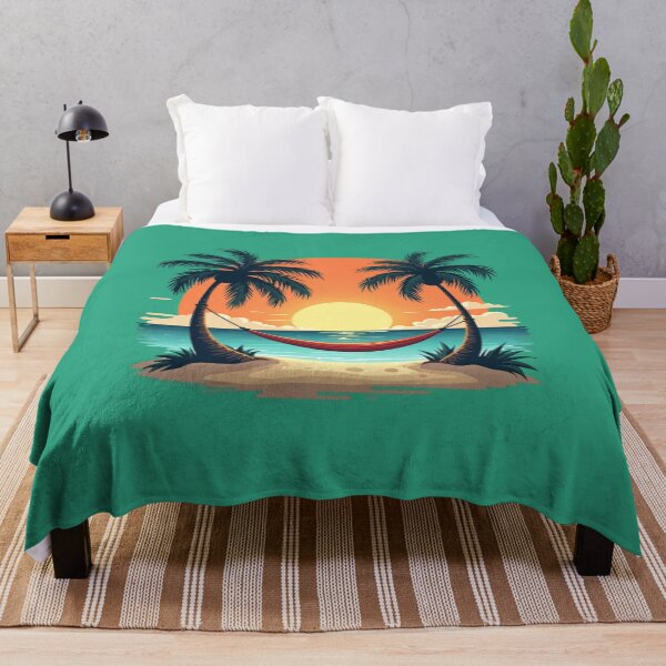 Item preview, Tropical Island Hammock Sunset Paradise designed and sold by piketo.