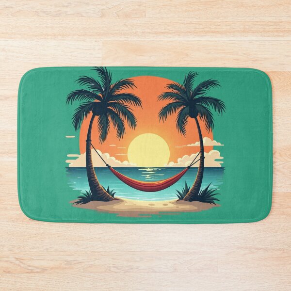 Item preview, Tropical Island Hammock Sunset Paradise designed and sold by piketo.