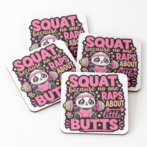 Item preview, Squat Panda Funny Gym Fitness Motivational Cartoon designed and sold by Digistore1221.
