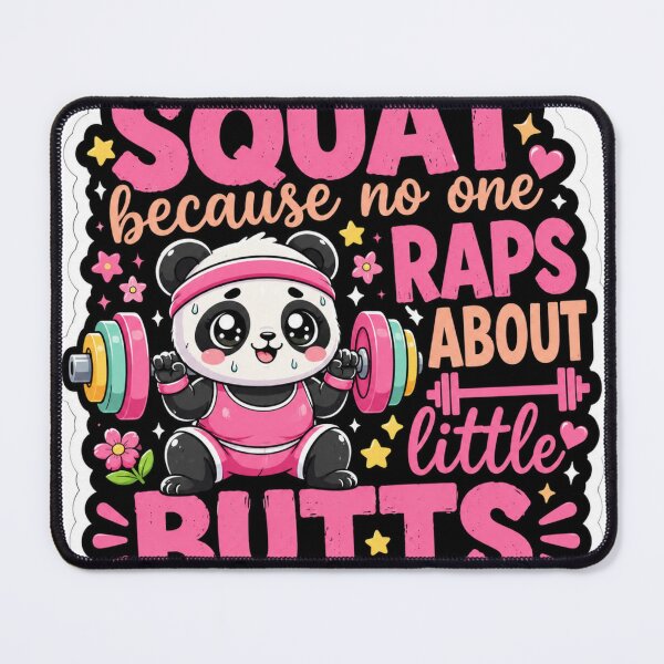 Item preview, Squat Panda Funny Gym Fitness Motivational Cartoon designed and sold by Digistore1221.