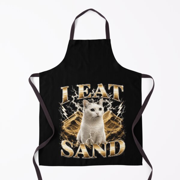 Item preview, Funny I Eat Sand Funny Cat Meme Absurd Animal Humor Art designed and sold by elderberry.