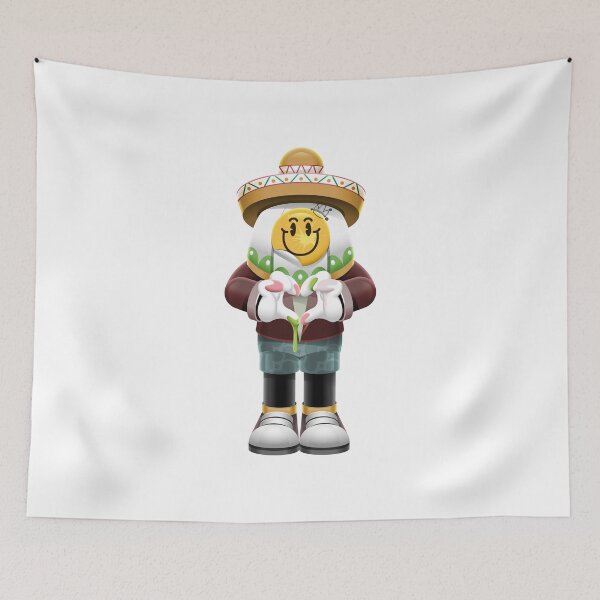 Item preview, Cartoon Character Wearing Large Mexican Sombrero designed and sold by Lexkon Liu's art.