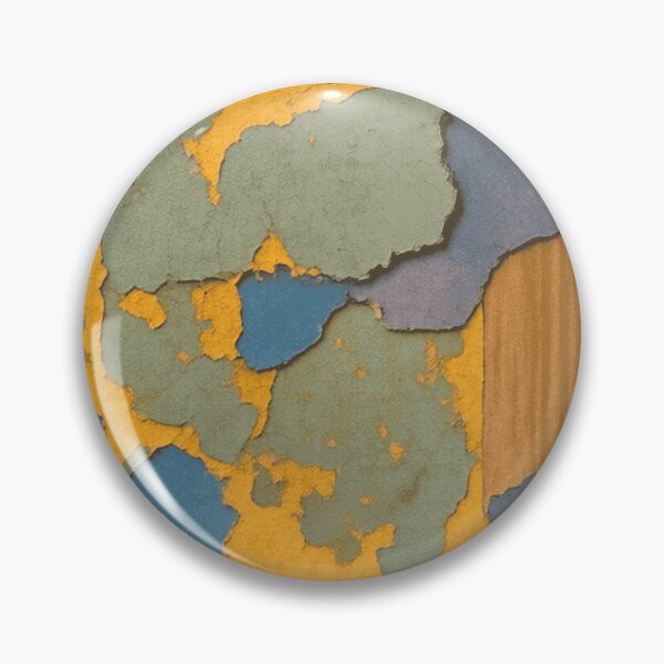 Item preview, Rustic Earthy Abstract Collage Slate Blue and Ochre Fine Art designed and sold by L&L.