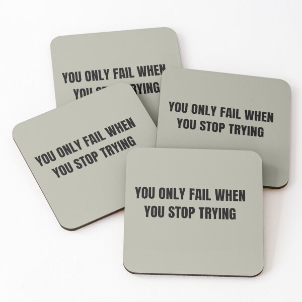 Item preview, YOU ONLY FAIL WHEN YOU STOP TRYING  designed and sold by Abundance Activation 11.11.