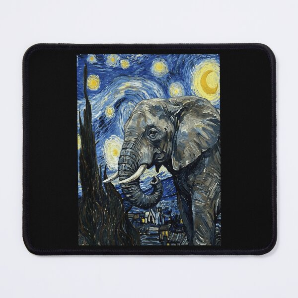 Item preview, Elephant Van Gogh Starry Night Artistic Painting designed and sold by Littermin.