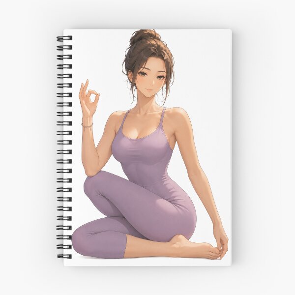 Item preview, Yoga Girl in Lavender Athleisure Outfit designed and sold by iloveanimechibi.