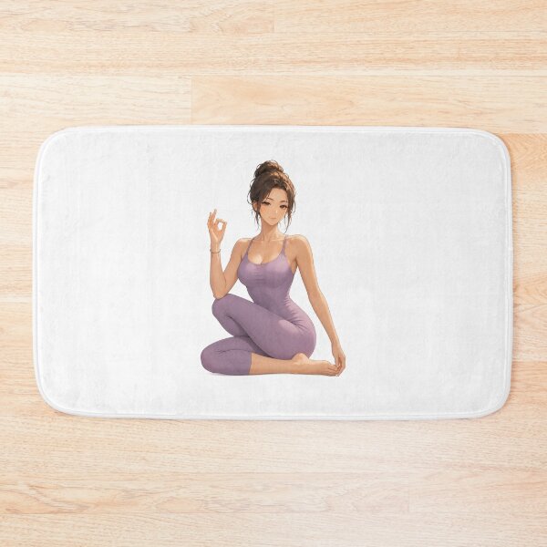 Item preview, Yoga Girl in Lavender Athleisure Outfit designed and sold by iloveanimechibi.