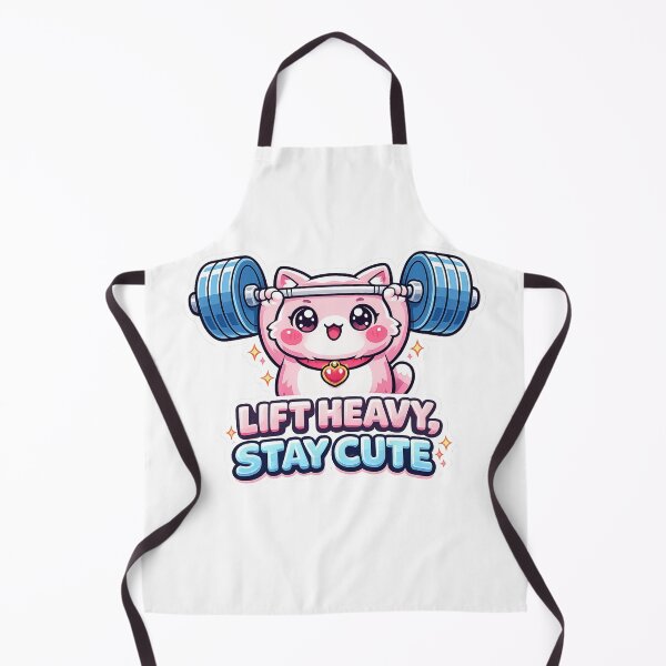 Item preview, Lift Heavy Stay Cute Funny Cat Gym Weightlifting Kawaii designed and sold by Digistore1221.