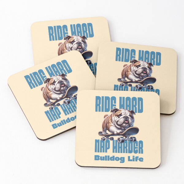 Item preview, Ride Hard Nap Harder Bulldog Life – Funny Skateboarding English Bulldog Design designed and sold by Sachie's Studio.