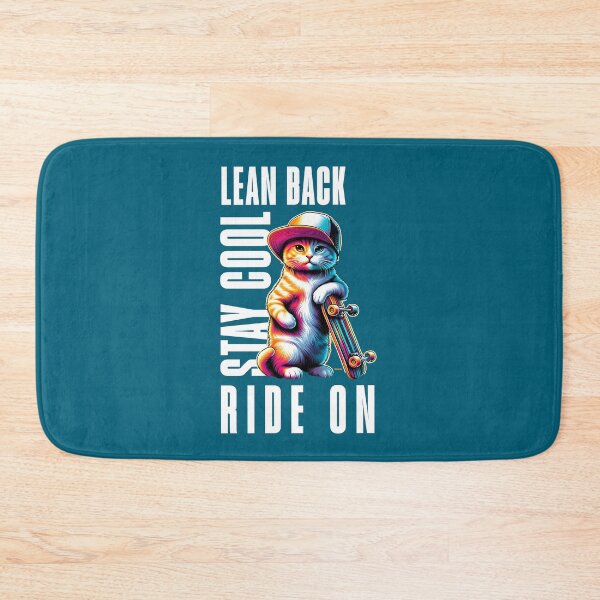 Item preview, Cool Cat Skateboard Vibes – Lean Back Stay Cool Ride On Street Style Cat Design designed and sold by Sachie's Studio.