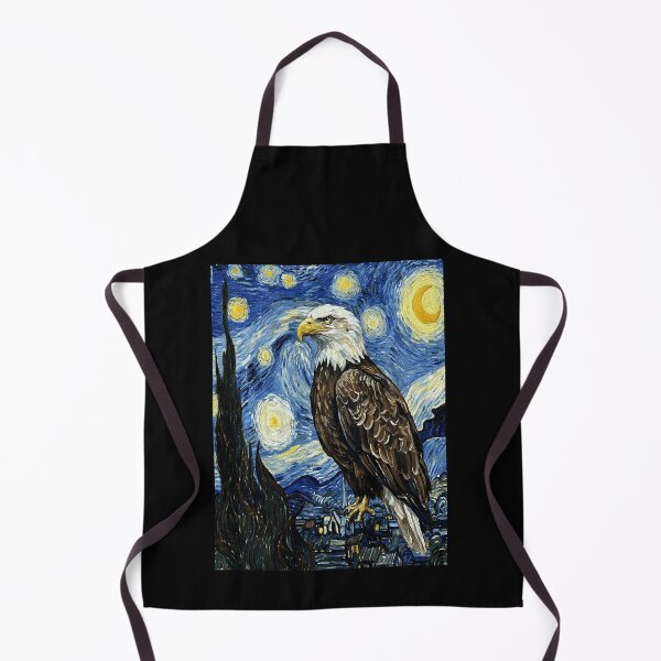 Item preview, Majestic Bald Eagle Van Gogh Starry Night Sky designed and sold by Littermin.