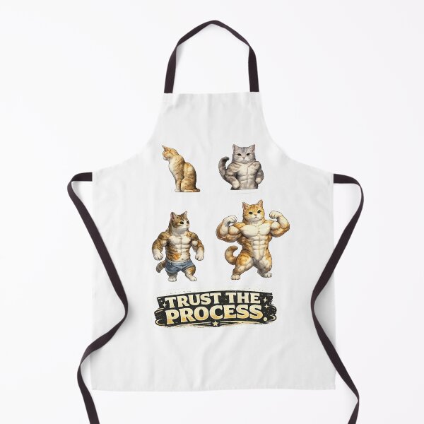 Item preview, Trust The Process Funny Gym Cat Transformation Fitness designed and sold by Digistore1221.