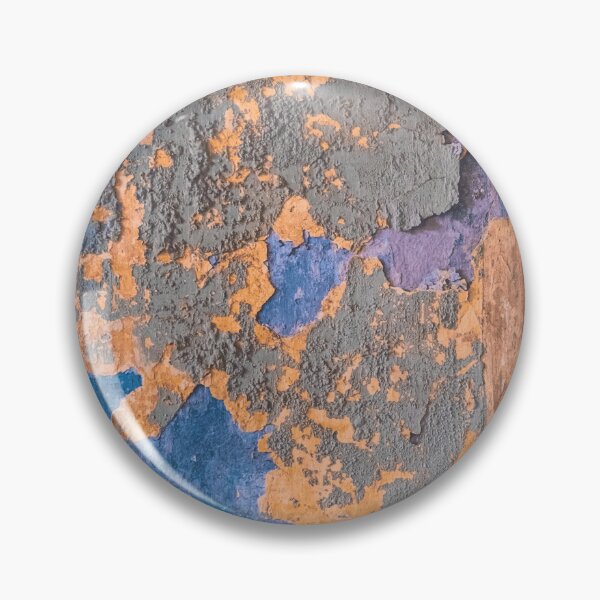 Item preview, Antiqued Fresco Modern Mixed Media Terracotta and Blue Artwork designed and sold by L&L.