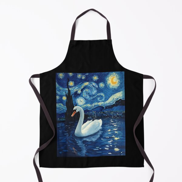 Item preview, Van Gogh's Starry Night Swan Elegant Glider Animal Lovers designed and sold by Littermin.
